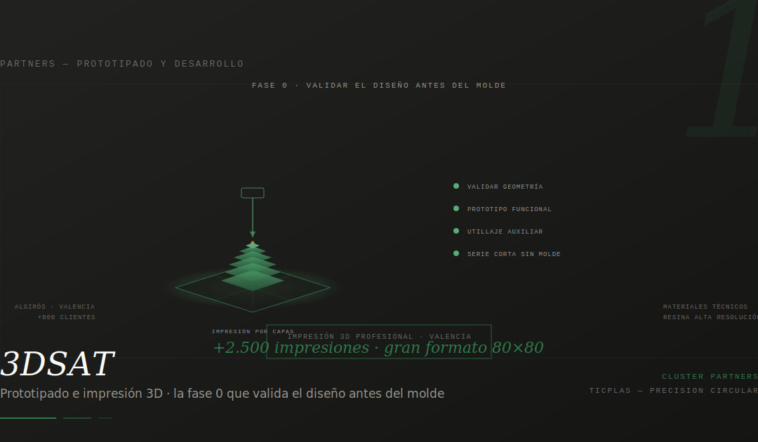 3DSAT: el prototipado 3D que valida el diseño antes de invertir en el molde